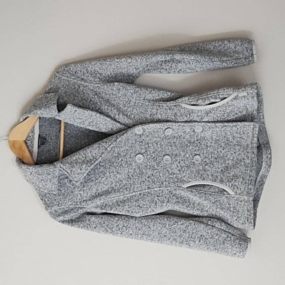 Eddie Bauer Heathered Gray Blazer Sweater Size S